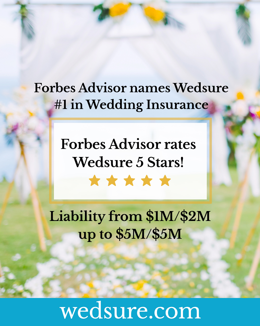Rated #1 Wedding Insurance by Forbes Advisor